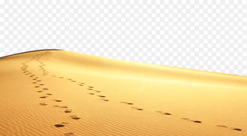 黄色材质角字体-沙滩脚印