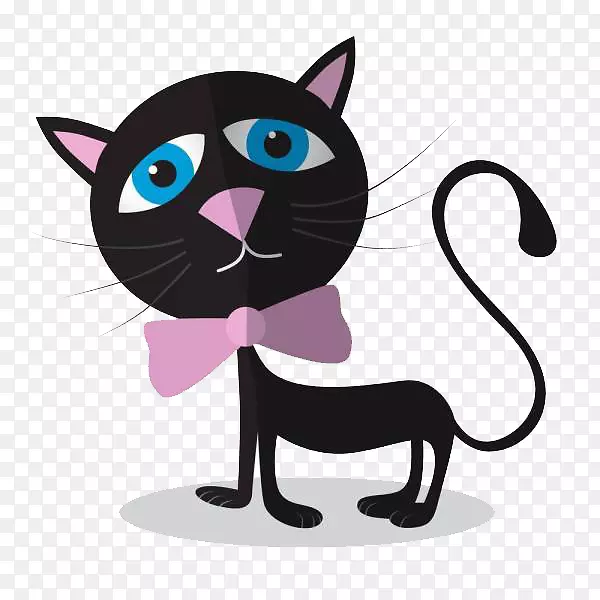 小猫黑猫夹艺术-弓猫鼻子
