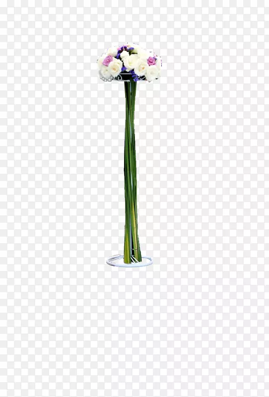 花瓶花紫色图案-婚礼-柱