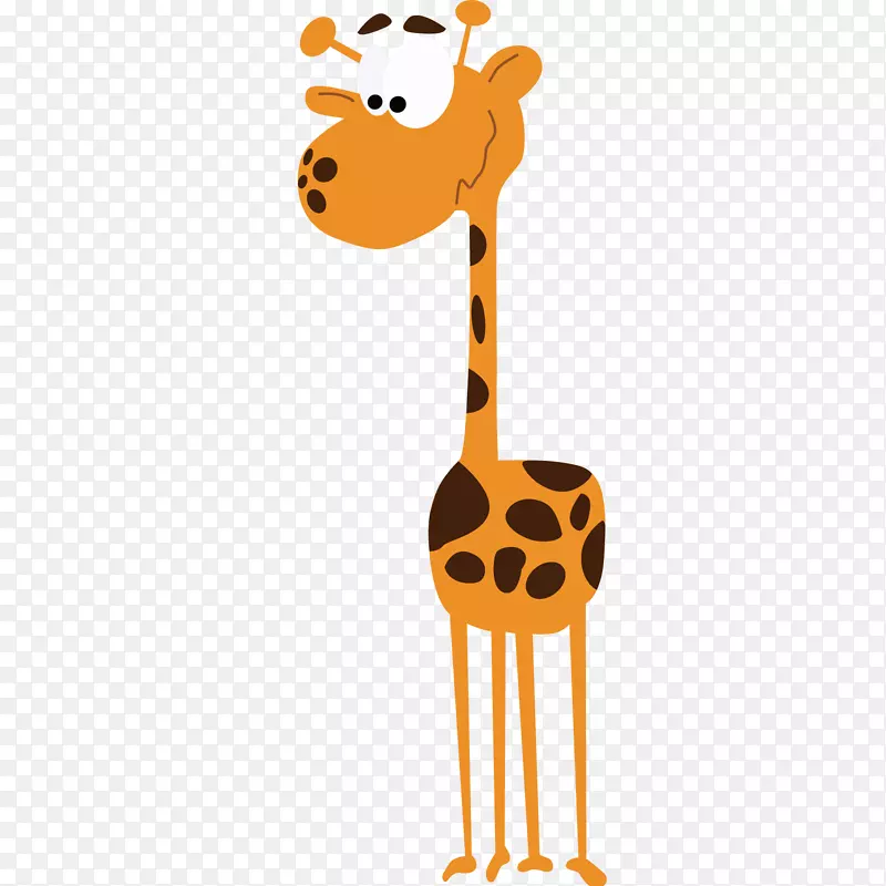 长颈鹿生日插图-可爱的长颈鹿