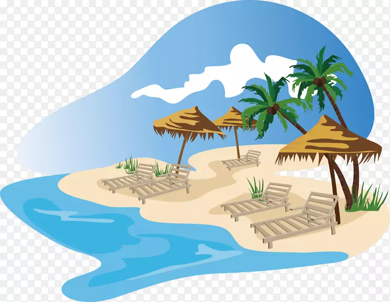 海滩版税-免费剪贴画-海滩岛