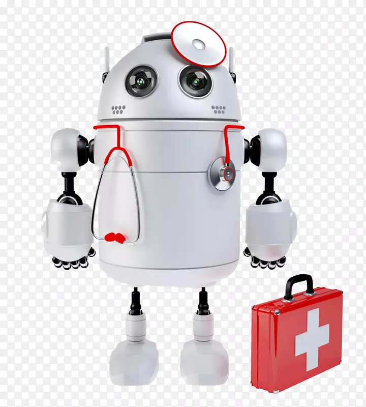 医疗机器人医生护理保健-白人医生机器人