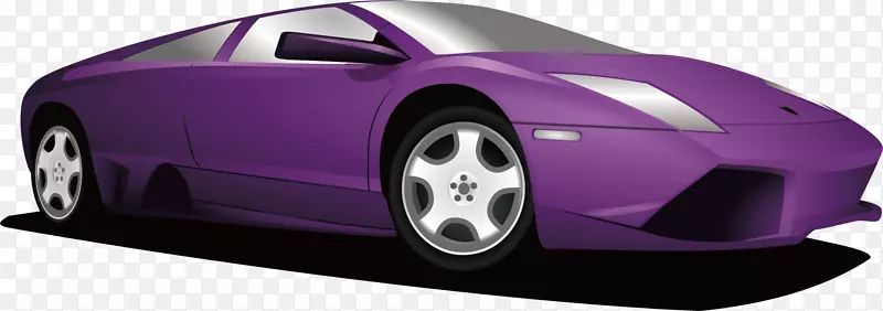 兰博基尼-紫色兰博基尼跑车