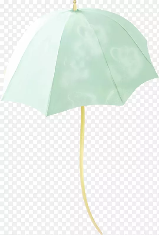 伞形-开放的绿色阳伞