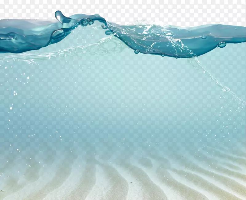 水滴图片素材波浪素描海底奇幻水印