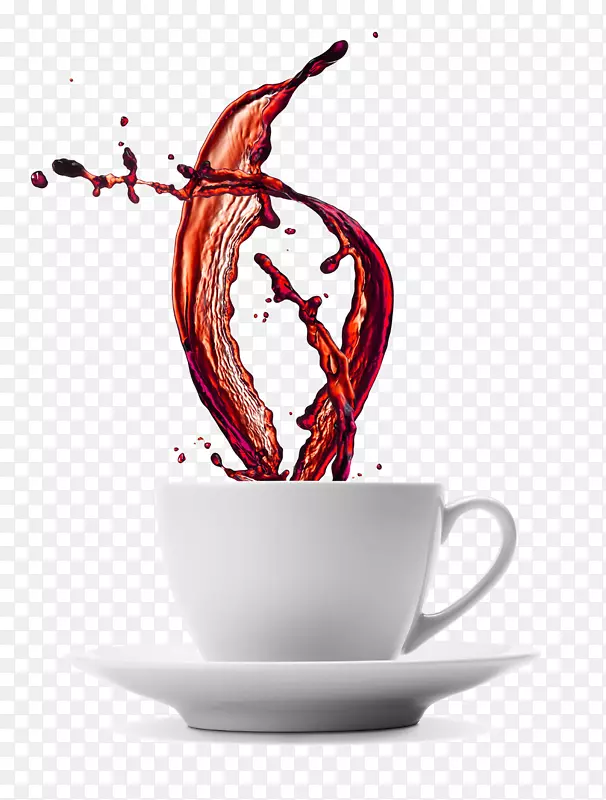 咖啡饮料摄影杯溢出咖啡饮料广告