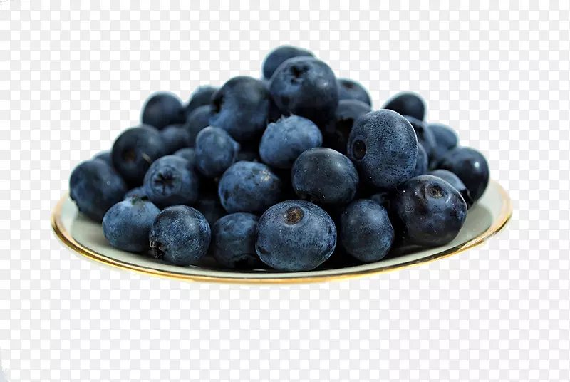 冰沙薄饼蓝莓食物蓝莓盘上的蓝莓