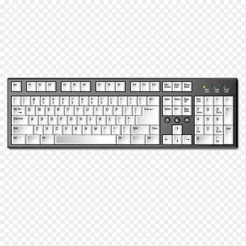 电脑键盘Macintosh黑白键盘