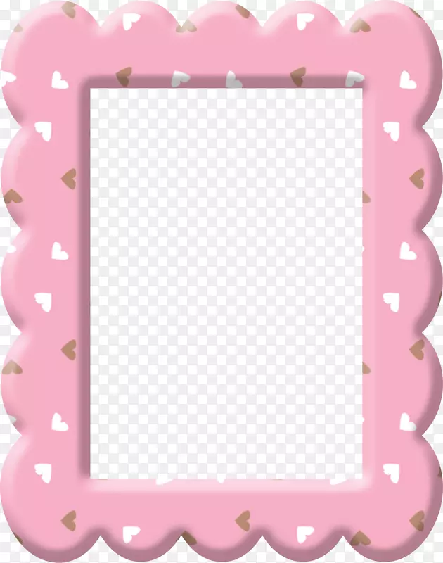 纸画框夹艺术.粉红色心框印刷