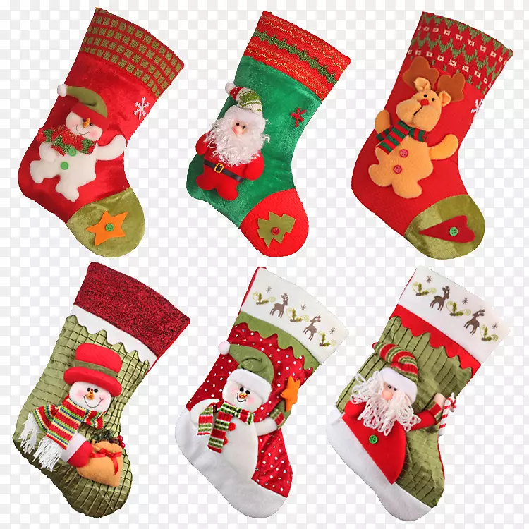 圣诞老人圣诞袜圣诞前夜圣诞老人袜子糖果袋