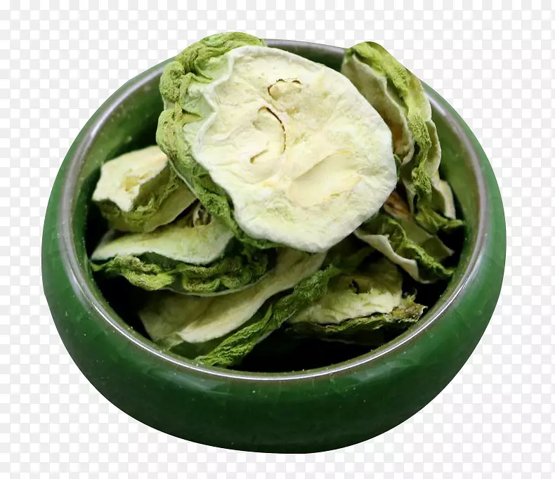 茶苦瓜碗蔬菜苦味绿色碗中的苦瓜片