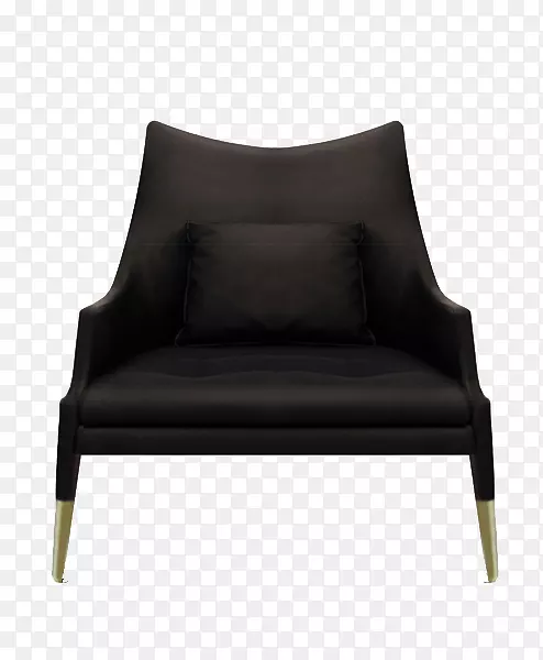 桌子沙发相间家具.结实的黑色装饰沙发