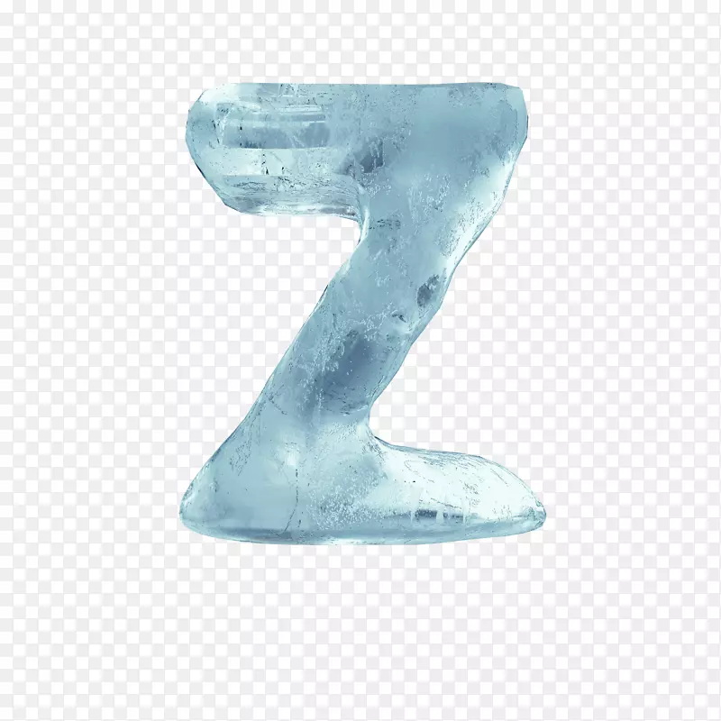 冰立方字母-蓝色冰字母z