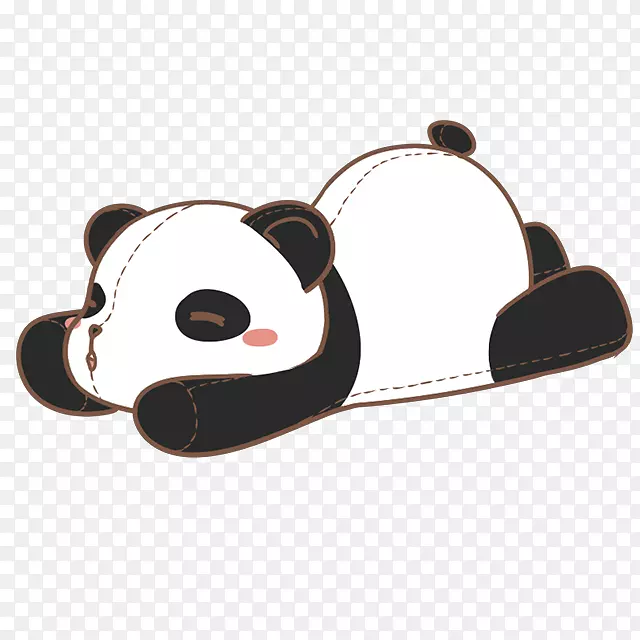 大熊猫红色熊猫可爱插图-可爱的手绘熊猫