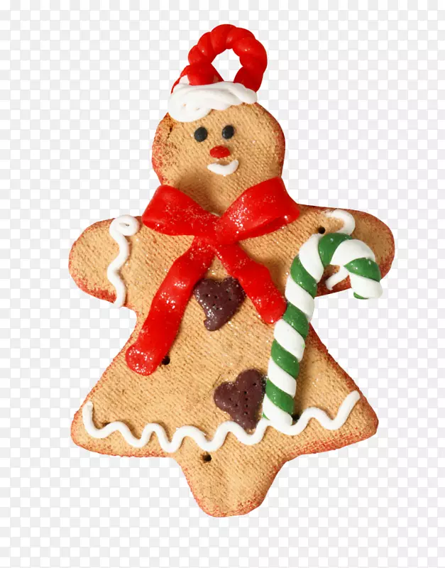 Lebkuchen棒棒糖手杖圣诞装饰品-可爱的圣诞老人饼干