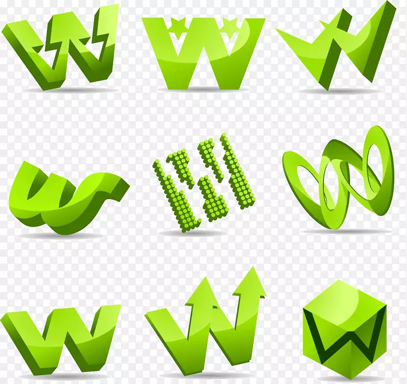 W标志字母-w字型设计
