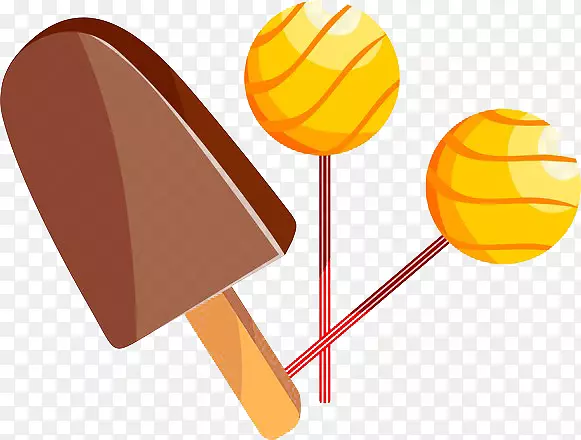 棒棒糖巧克力棒糖摄影插图-冰淇淋棒棒糖