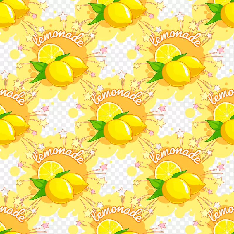 黄色图案-柠檬黄色背景
