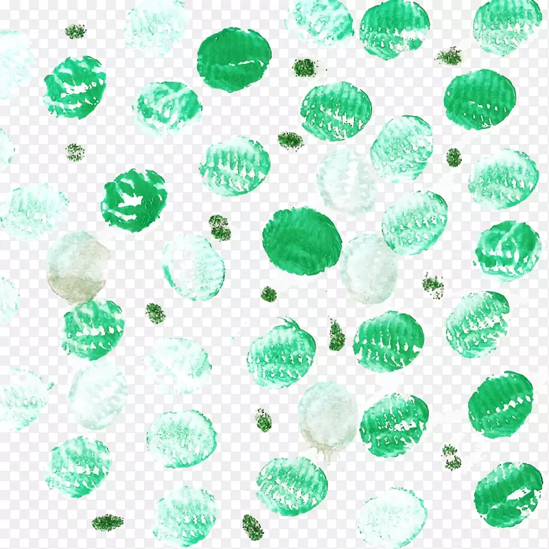 绿色水彩画.圆形绿色背景涂鸦