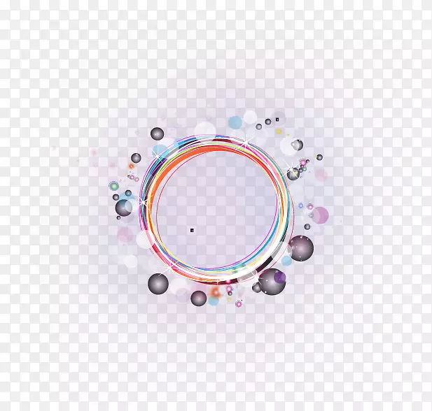 圆圈图案-五颜六色的奇幻光环