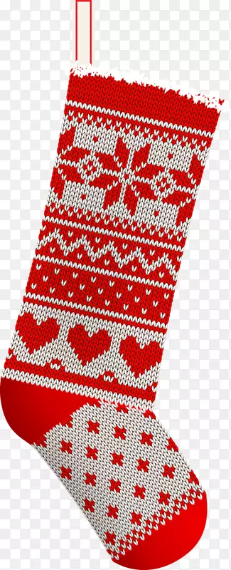 斯堪的纳维亚圣诞长统袜：假日编织的经典设计摄影.圣诞红袜子