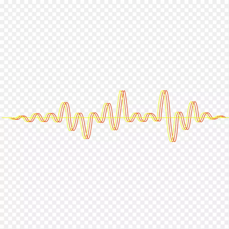 线角点.声波线材料的黄色曲折