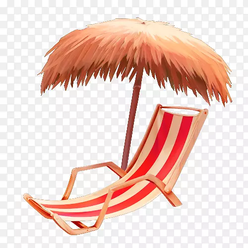 免费沙滩摄影-卡通太阳椅