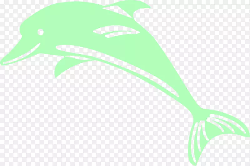 海豚-简单的绿色海豚