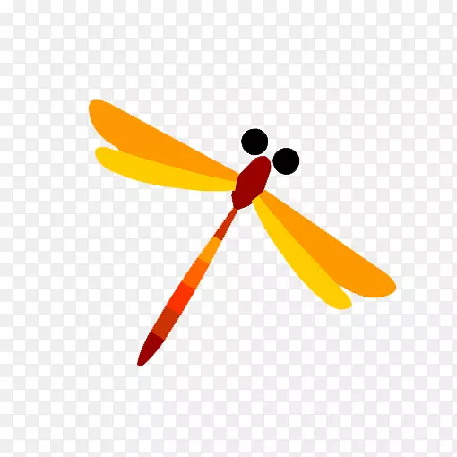 卡通图标-简单可爱的蜻蜓