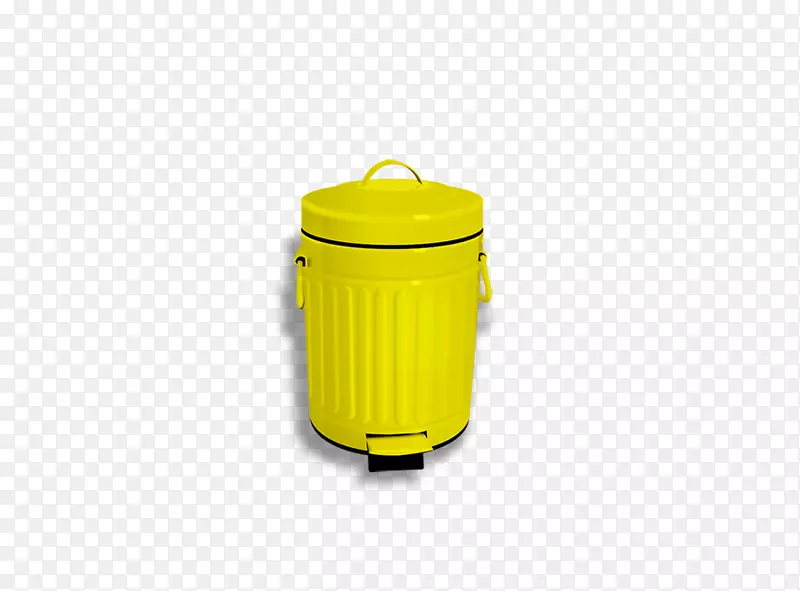 废料容器包装和标签.黄色垃圾桶