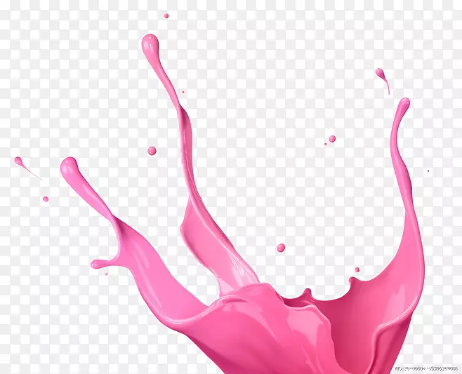 水彩画版税-免费粉红插图-粉红妆流