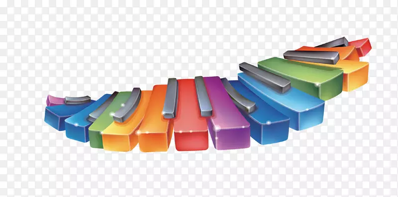 钢琴音乐键盘.彩色键盘