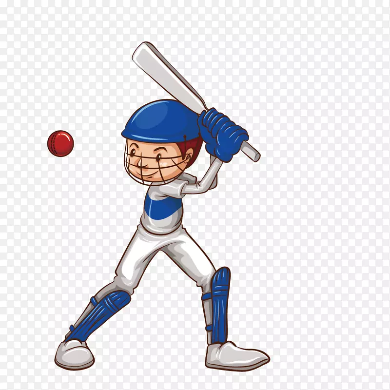板球素描-卡通男孩棒球