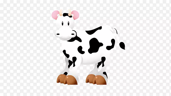 动物发现免费闪存卡学习英语-奶牛