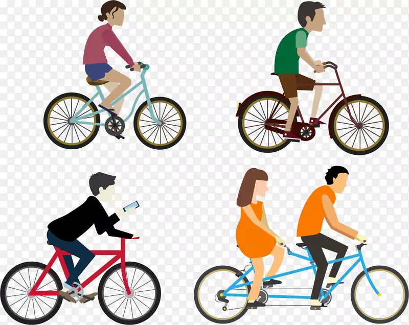 自行车画图.画自行车