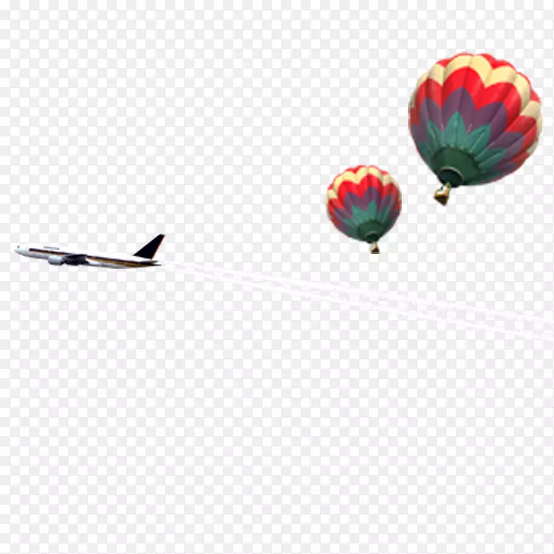 空中热气球和热气球