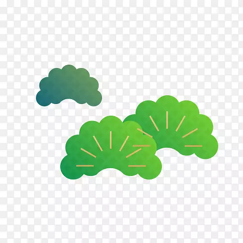 叶绿色松科-卡通花椰菜