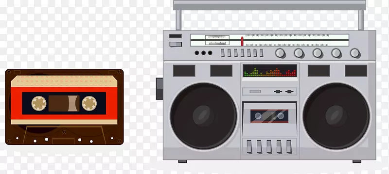 插图-老式收音机盒式磁带