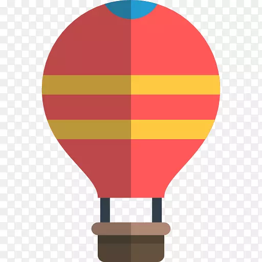 飞行热气球可伸缩图形图标上升热气球