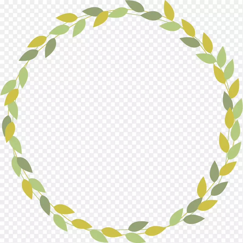 叶黄绿草装饰环