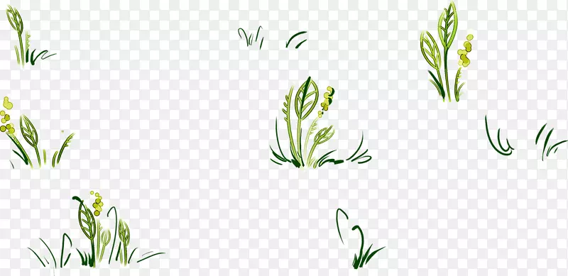 花卉设计草图案.绿色背景材料