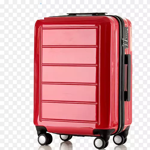 手提箱手推车.高级红色行李箱