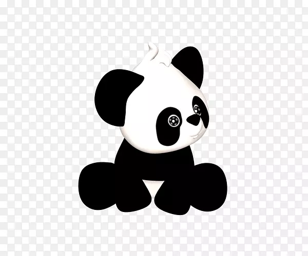 大熊猫熊夹艺术-可爱的卡通熊猫