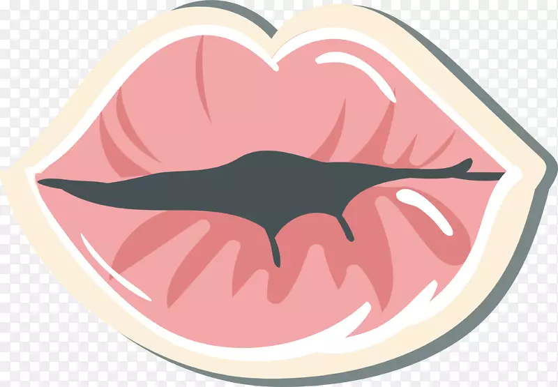 唇夹艺术-粉红色嘴唇