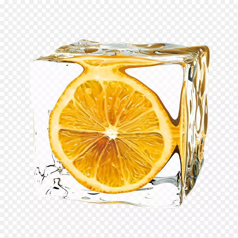 鸡尾酒柠檬水冰茶墙纸橙色