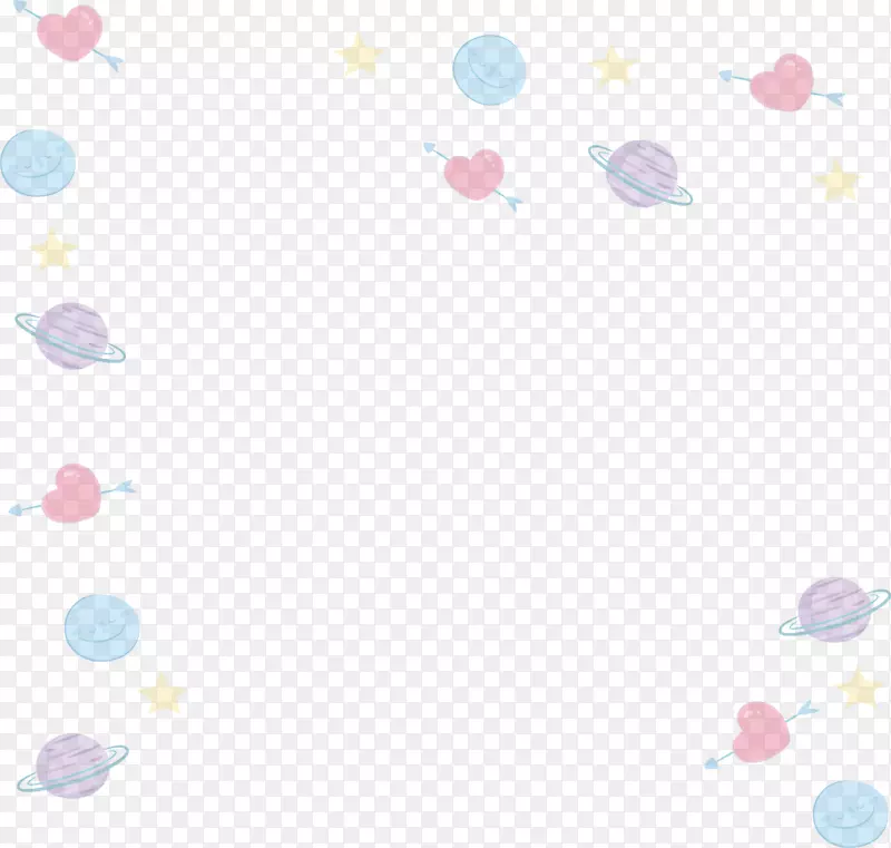花瓣角图案-透明色行星