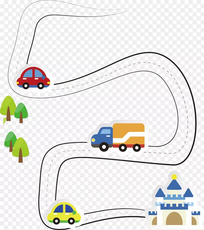信息图形绘制.手绘公路道路