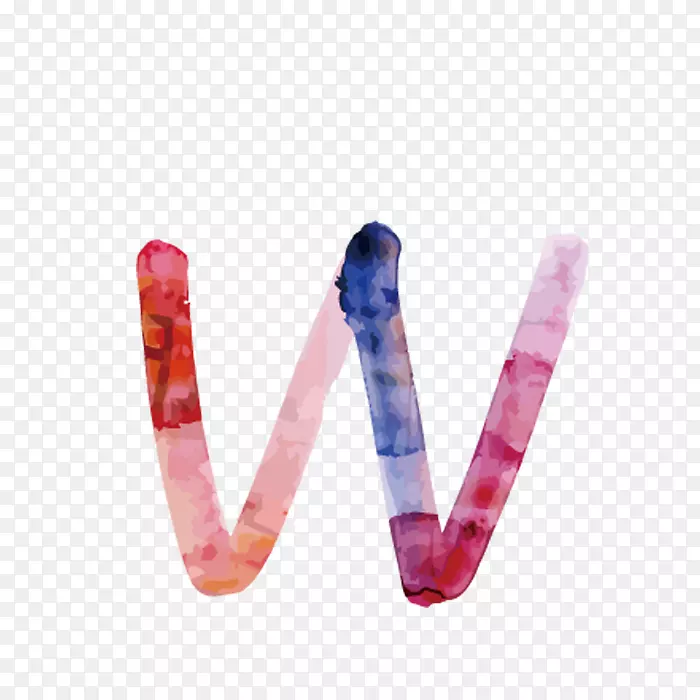 字母w-彩色字母w