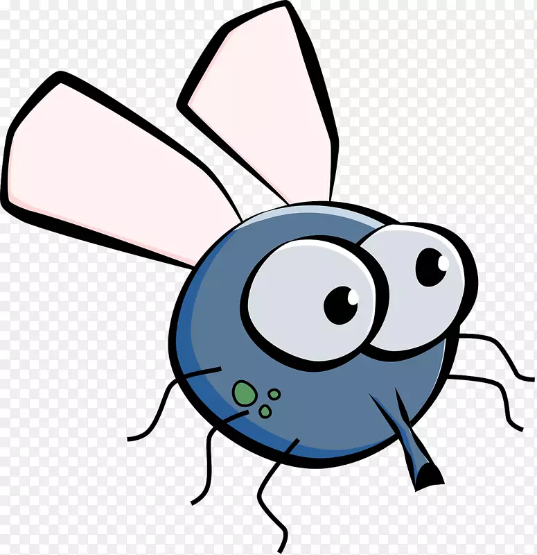 昆虫卡通飞碟艺术-卡通蚊子