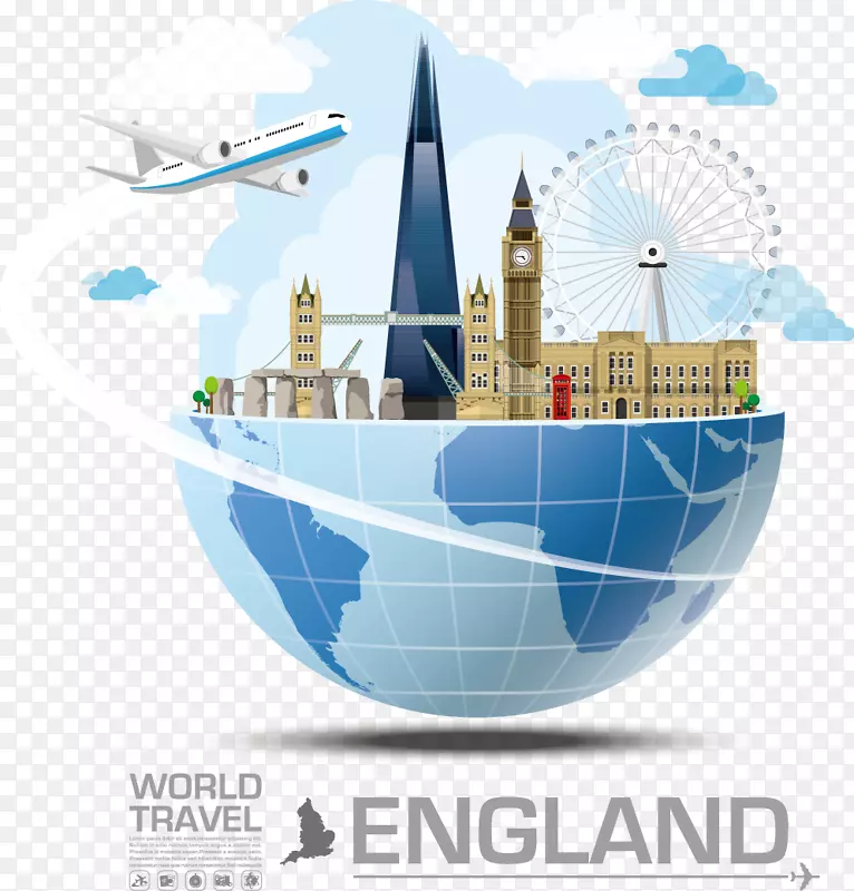 旅行摄影免版税插画.装饰建筑英国景点